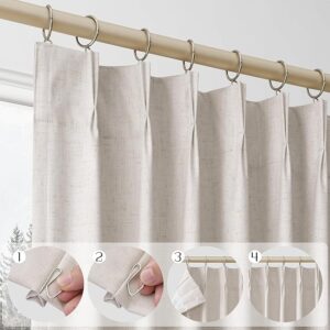 Blackout Pinch Pleated Linen Curtains