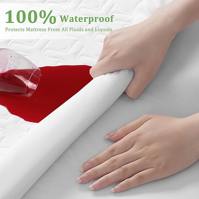 Premium 100% Waterproof Full Size Mattress Protector - Image 2