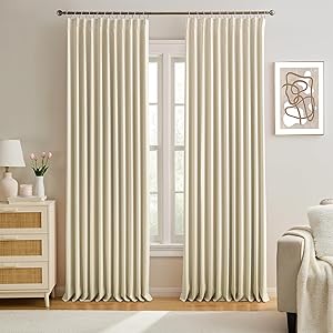 Cream Beige Blackout Curtains